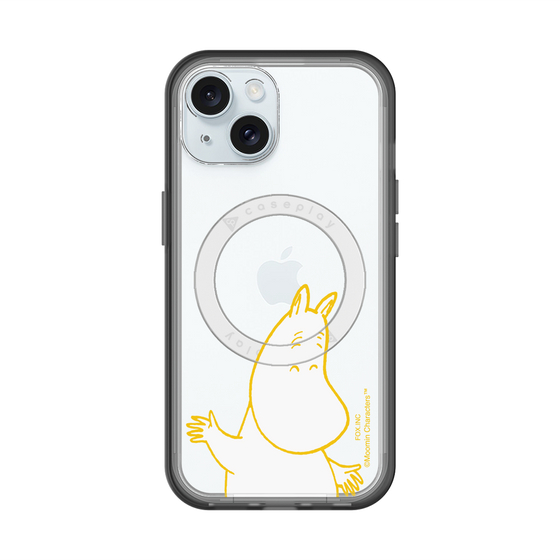 スリムプロテクションプレミアムケース with MagSafe［ MOOMIN - Happy face ］