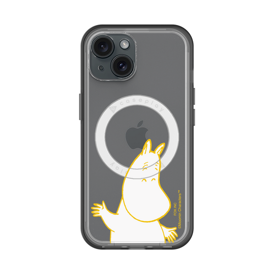 スリムプロテクションプレミアムケース with MagSafe［ MOOMIN - Happy face ］