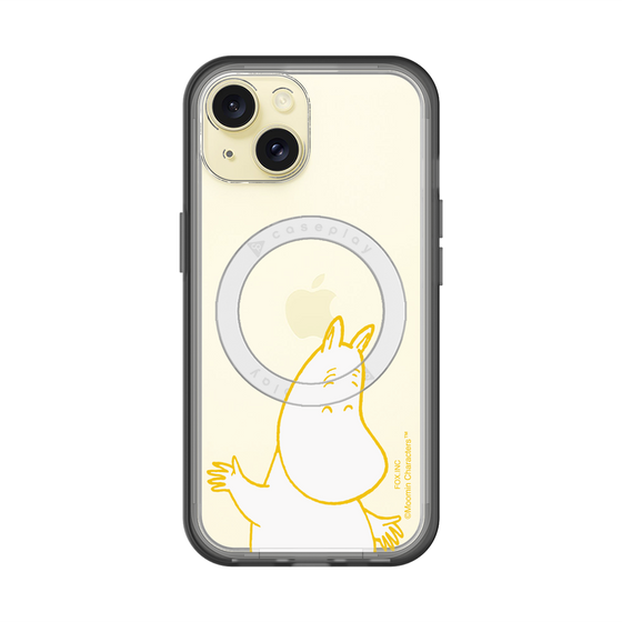 スリムプロテクションプレミアムケース with MagSafe［ MOOMIN - Happy face ］