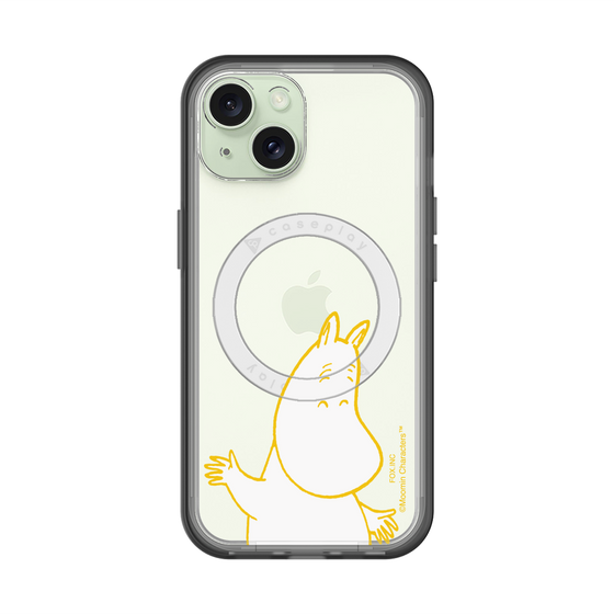 スリムプロテクションプレミアムケース with MagSafe［ MOOMIN - Happy face ］