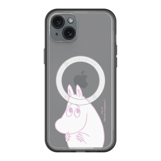 スリムプロテクションプレミアムケース with MagSafe［ MOOMIN - Fearful face ］