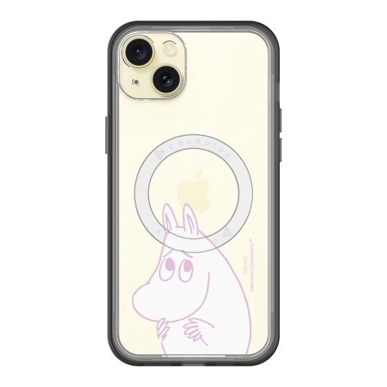 スリムプロテクションプレミアムケース with MagSafe［ MOOMIN - Fearful face ］