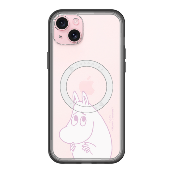 スリムプロテクションプレミアムケース with MagSafe［ MOOMIN - Fearful face ］