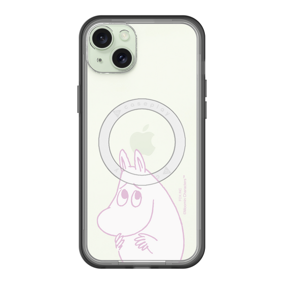 スリムプロテクションプレミアムケース with MagSafe［ MOOMIN - Fearful face ］