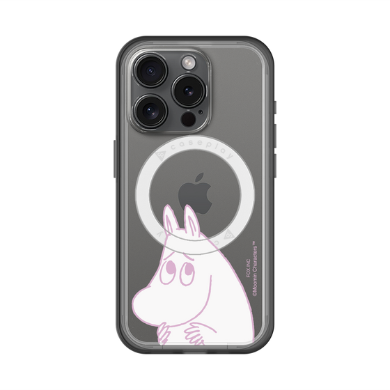 スリムプロテクションプレミアムケース with MagSafe［ MOOMIN - Fearful face ］