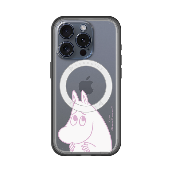 スリムプロテクションプレミアムケース with MagSafe［ MOOMIN - Fearful face ］