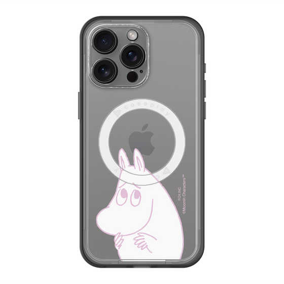 スリムプロテクションプレミアムケース with MagSafe［ MOOMIN - Fearful face ］