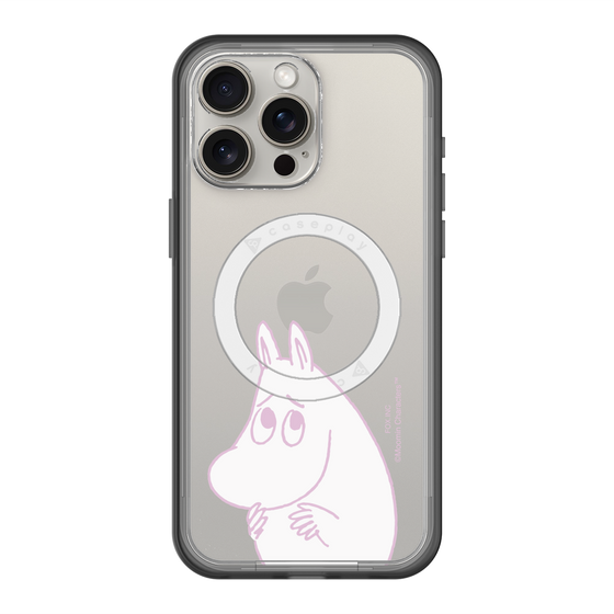 スリムプロテクションプレミアムケース with MagSafe［ MOOMIN - Fearful face ］