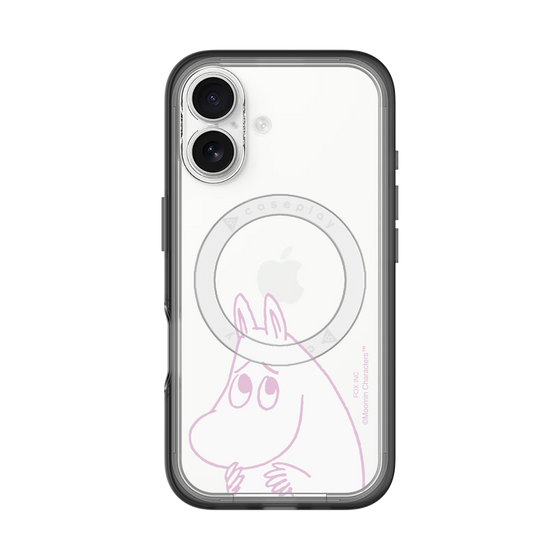 スリムプロテクションプレミアムケース with MagSafe［ MOOMIN - Fearful face ］