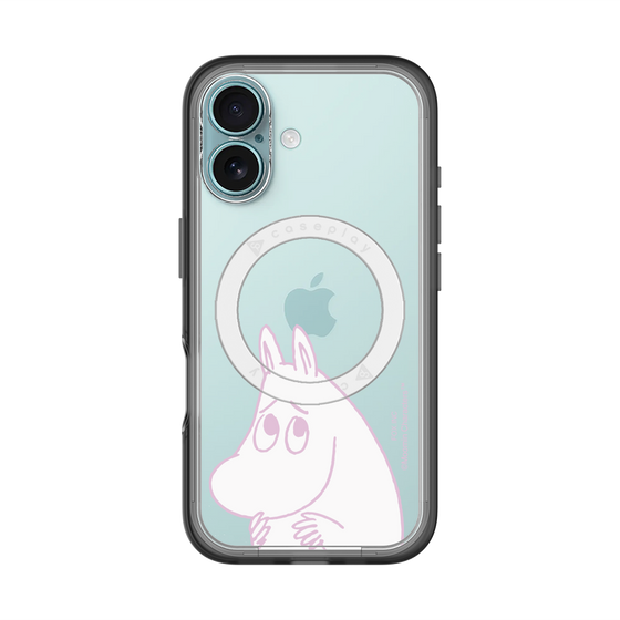 スリムプロテクションプレミアムケース with MagSafe［ MOOMIN - Fearful face ］