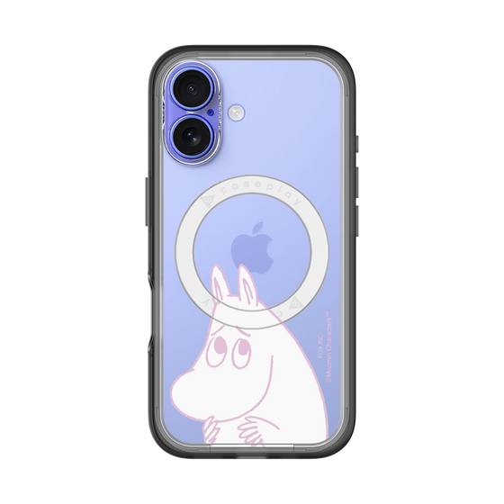 スリムプロテクションプレミアムケース with MagSafe［ MOOMIN - Fearful face ］