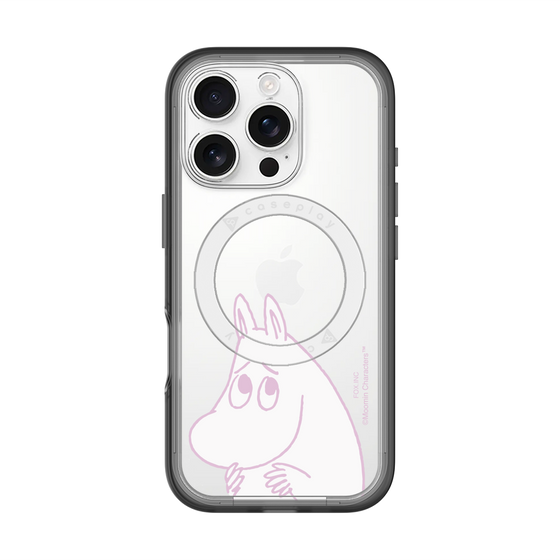 スリムプロテクションプレミアムケース with MagSafe［ MOOMIN - Fearful face ］