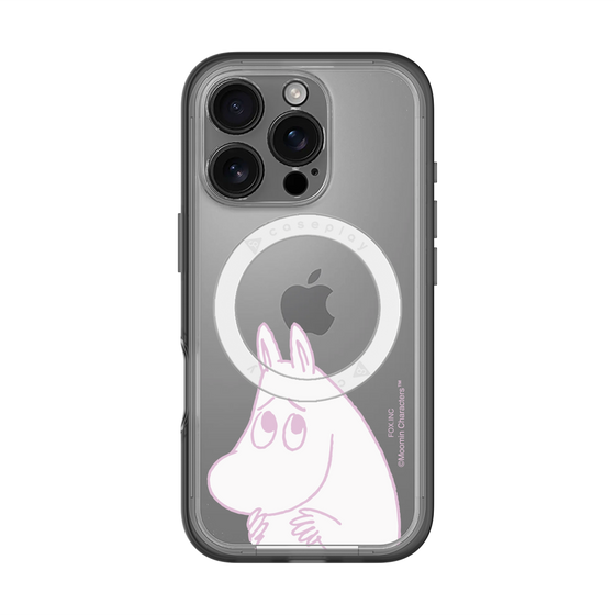 スリムプロテクションプレミアムケース with MagSafe［ MOOMIN - Fearful face ］