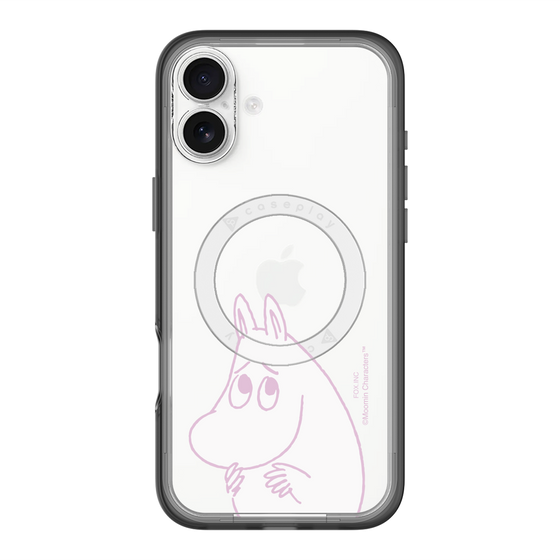 スリムプロテクションプレミアムケース with MagSafe［ MOOMIN - Fearful face ］