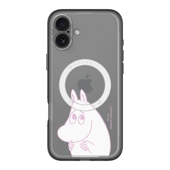 スリムプロテクションプレミアムケース with MagSafe［ MOOMIN - Fearful face ］