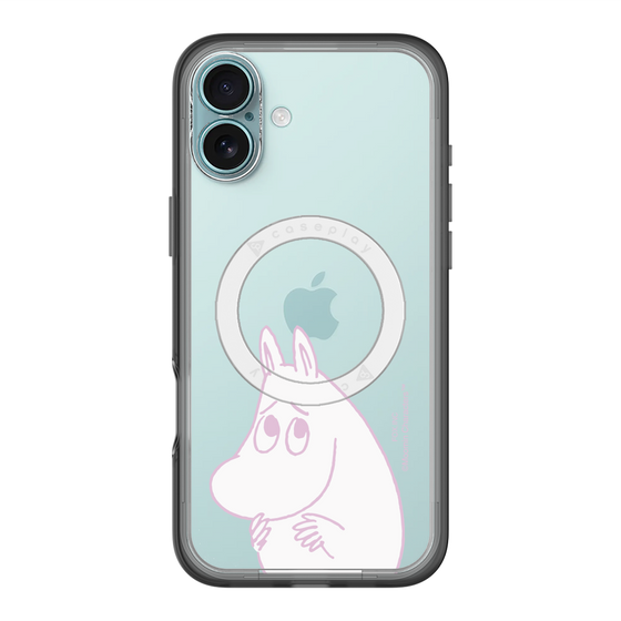 スリムプロテクションプレミアムケース with MagSafe［ MOOMIN - Fearful face ］