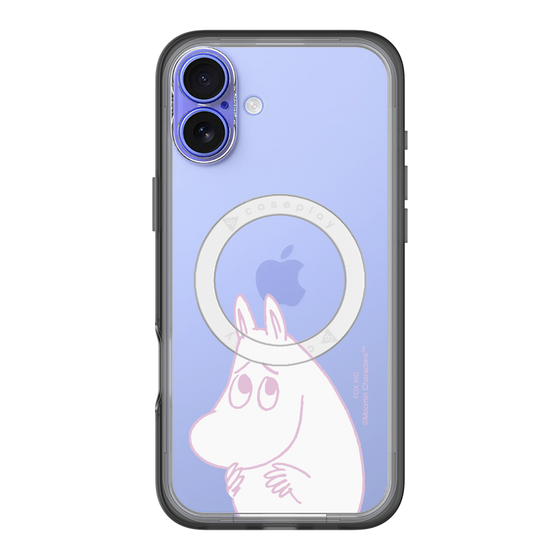 スリムプロテクションプレミアムケース with MagSafe［ MOOMIN - Fearful face ］