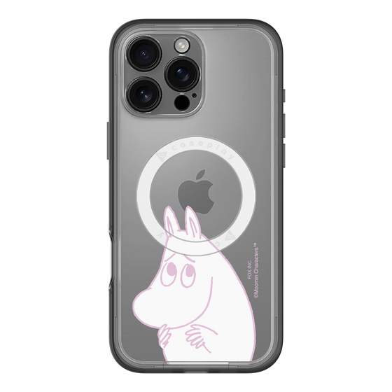 スリムプロテクションプレミアムケース with MagSafe［ MOOMIN - Fearful face ］
