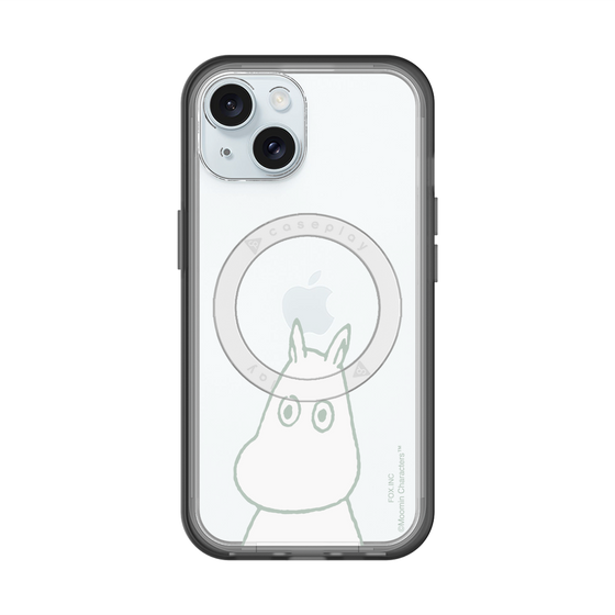 スリムプロテクションプレミアムケース with MagSafe［ MOOMIN - Troubled face ］