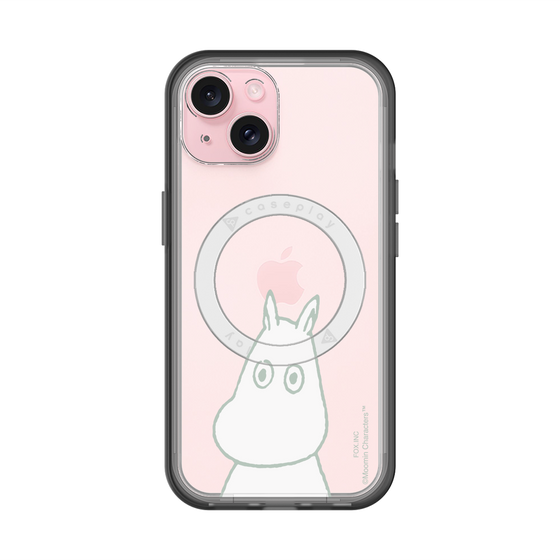 スリムプロテクションプレミアムケース with MagSafe［ MOOMIN - Troubled face ］