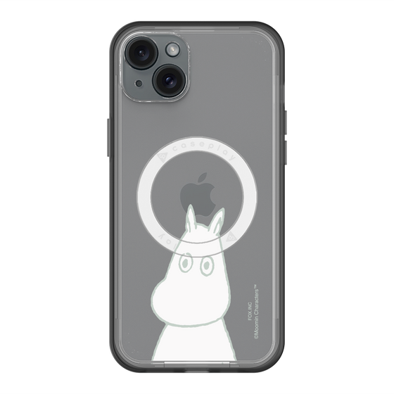 スリムプロテクションプレミアムケース with MagSafe［ MOOMIN - Troubled face ］