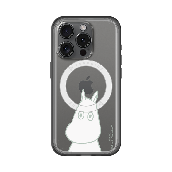 スリムプロテクションプレミアムケース with MagSafe［ MOOMIN - Troubled face ］