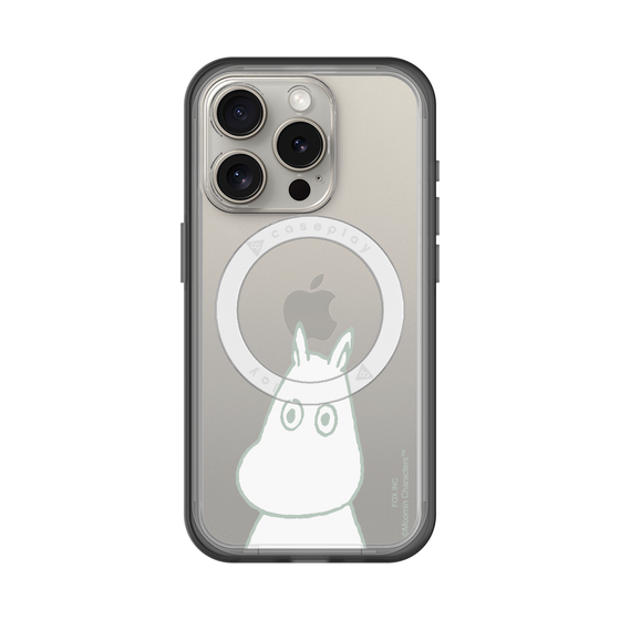 スリムプロテクションプレミアムケース with MagSafe［ MOOMIN - Troubled face ］