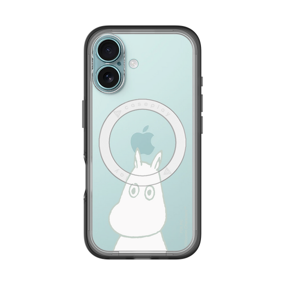 スリムプロテクションプレミアムケース with MagSafe［ MOOMIN - Troubled face ］