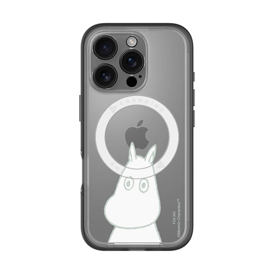 スリムプロテクションプレミアムケース with MagSafe［ MOOMIN - Troubled face ］