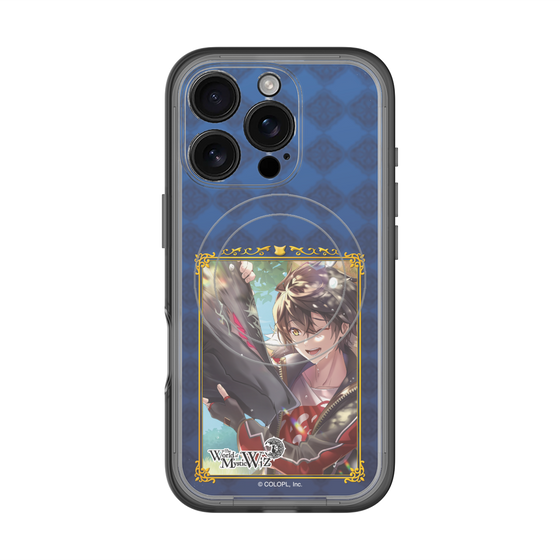 スリムプロテクションプレミアムケース with MagSafe［ クイズRPG 魔法使いと黒猫のウィズ - キワム＆アウデアムス ］