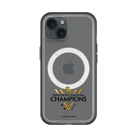 スリムプロテクションプレミアムケース with MagSafe［ 福岡ソフトバンクホークス - PERSOL PACIFIC LEAGUE 2025 CHAMOIONS ロゴ - クリア ］