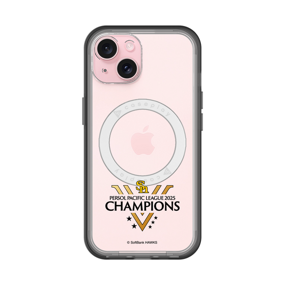 スリムプロテクションプレミアムケース with MagSafe［ 福岡ソフトバンクホークス - PERSOL PACIFIC LEAGUE 2025 CHAMOIONS ロゴ - クリア ］