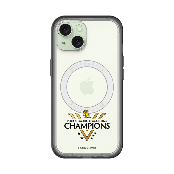 スリムプロテクションプレミアムケース with MagSafe［ 福岡ソフトバンクホークス - PERSOL PACIFIC LEAGUE 2025 CHAMOIONS ロゴ - クリア ］