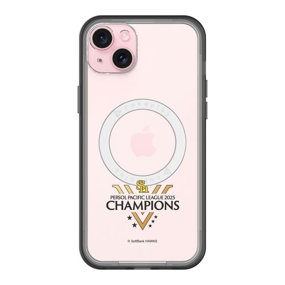 スリムプロテクションプレミアムケース with MagSafe［ 福岡ソフトバンクホークス - PERSOL PACIFIC LEAGUE 2025 CHAMOIONS ロゴ - クリア ］
