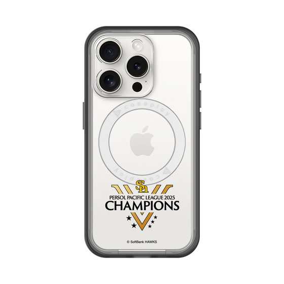 スリムプロテクションプレミアムケース with MagSafe［ 福岡ソフトバンクホークス - PERSOL PACIFIC LEAGUE 2025 CHAMOIONS ロゴ - クリア ］