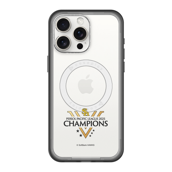 スリムプロテクションプレミアムケース with MagSafe［ 福岡ソフトバンクホークス - PERSOL PACIFIC LEAGUE 2025 CHAMOIONS ロゴ - クリア ］