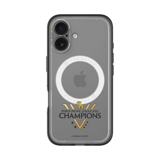 スリムプロテクションプレミアムケース with MagSafe［ 福岡ソフトバンクホークス - PERSOL PACIFIC LEAGUE 2025 CHAMOIONS ロゴ - クリア ］
