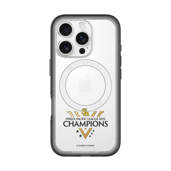 スリムプロテクションプレミアムケース with MagSafe［ 福岡ソフトバンクホークス - PERSOL PACIFIC LEAGUE 2025 CHAMOIONS ロゴ - クリア ］