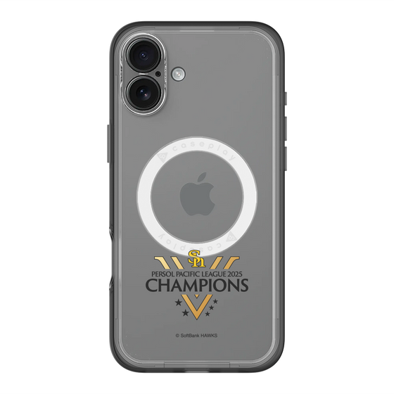 スリムプロテクションプレミアムケース with MagSafe［ 福岡ソフトバンクホークス - PERSOL PACIFIC LEAGUE 2025 CHAMOIONS ロゴ - クリア ］