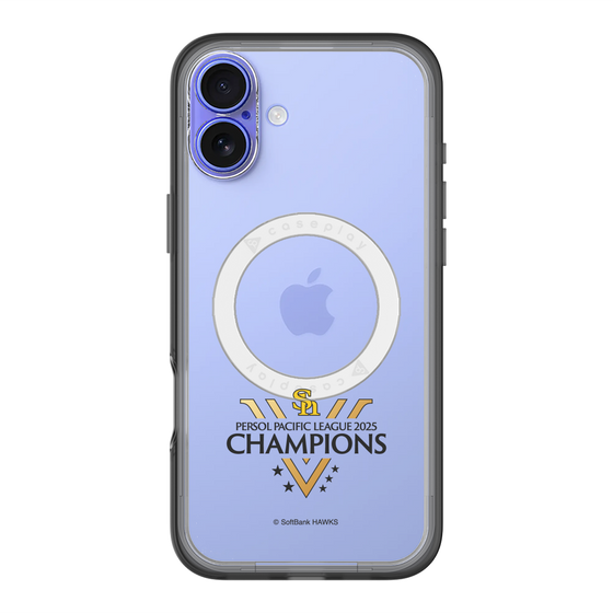 スリムプロテクションプレミアムケース with MagSafe［ 福岡ソフトバンクホークス - PERSOL PACIFIC LEAGUE 2025 CHAMOIONS ロゴ - クリア ］