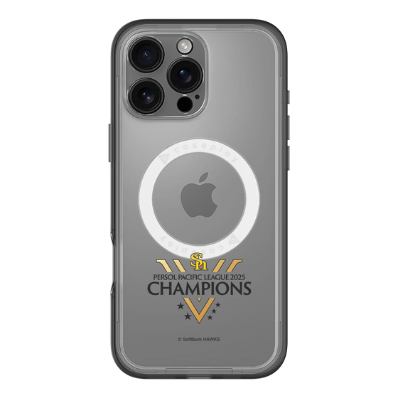 スリムプロテクションプレミアムケース with MagSafe［ 福岡ソフトバンクホークス - PERSOL PACIFIC LEAGUE 2025 CHAMOIONS ロゴ - クリア ］