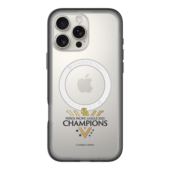 スリムプロテクションプレミアムケース with MagSafe［ 福岡ソフトバンクホークス - PERSOL PACIFIC LEAGUE 2025 CHAMOIONS ロゴ - クリア ］