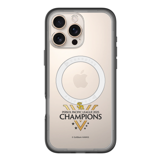 スリムプロテクションプレミアムケース with MagSafe［ 福岡ソフトバンクホークス - PERSOL PACIFIC LEAGUE 2025 CHAMOIONS ロゴ - クリア ］