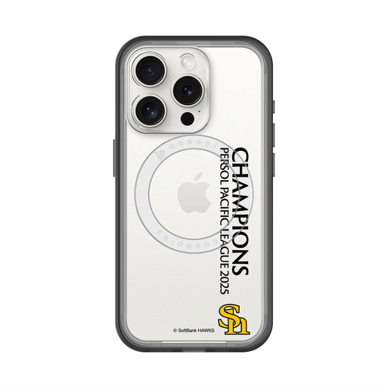 スリムプロテクションプレミアムケース with MagSafe［ 福岡ソフトバンクホークス - PERSOL PACIFIC LEAGUE 2025 CHAMOIONS - 縦ロゴ ］