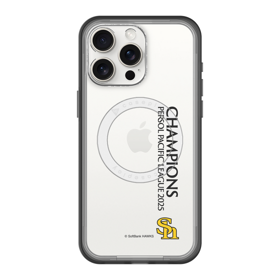スリムプロテクションプレミアムケース with MagSafe［ 福岡ソフトバンクホークス - PERSOL PACIFIC LEAGUE 2025 CHAMOIONS - 縦ロゴ ］