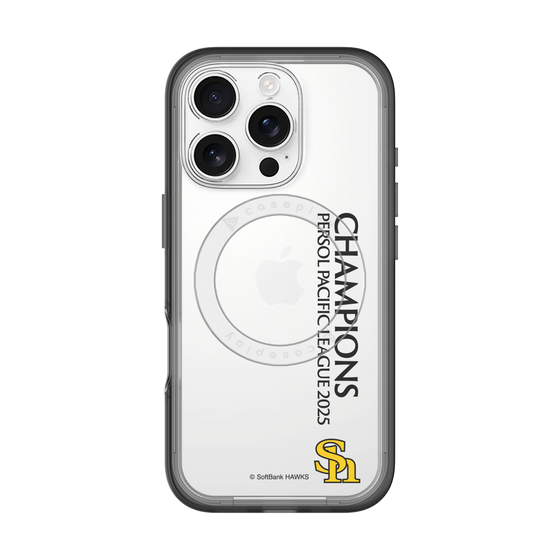 スリムプロテクションプレミアムケース with MagSafe［ 福岡ソフトバンクホークス - PERSOL PACIFIC LEAGUE 2025 CHAMOIONS - 縦ロゴ ］