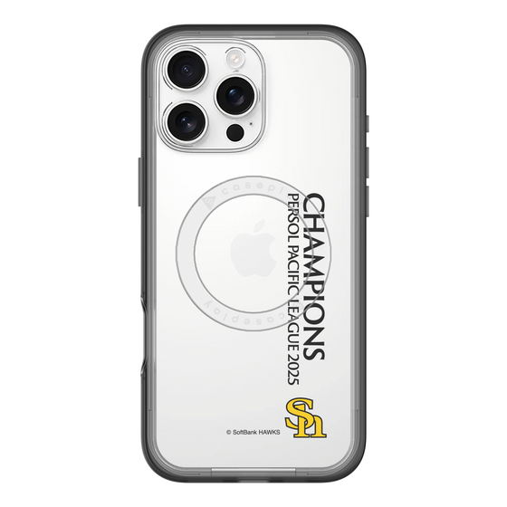 スリムプロテクションプレミアムケース with MagSafe［ 福岡ソフトバンクホークス - PERSOL PACIFIC LEAGUE 2025 CHAMOIONS - 縦ロゴ ］