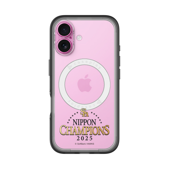 スリムプロテクションプレミアムケース with MagSafe［ 福岡ソフトバンクホークス - NIPPON CHAMPIONS 2025 ロゴ - クリア ］