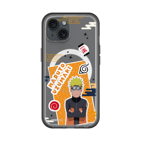 スリムプロテクションプレミアムケース with MagSafe［ NARUTO -ナルト- 疾風伝 - ステッカー - うずまきナルト ］