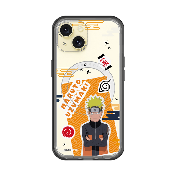 スリムプロテクションプレミアムケース with MagSafe［ NARUTO -ナルト- 疾風伝 - ステッカー - うずまきナルト ］